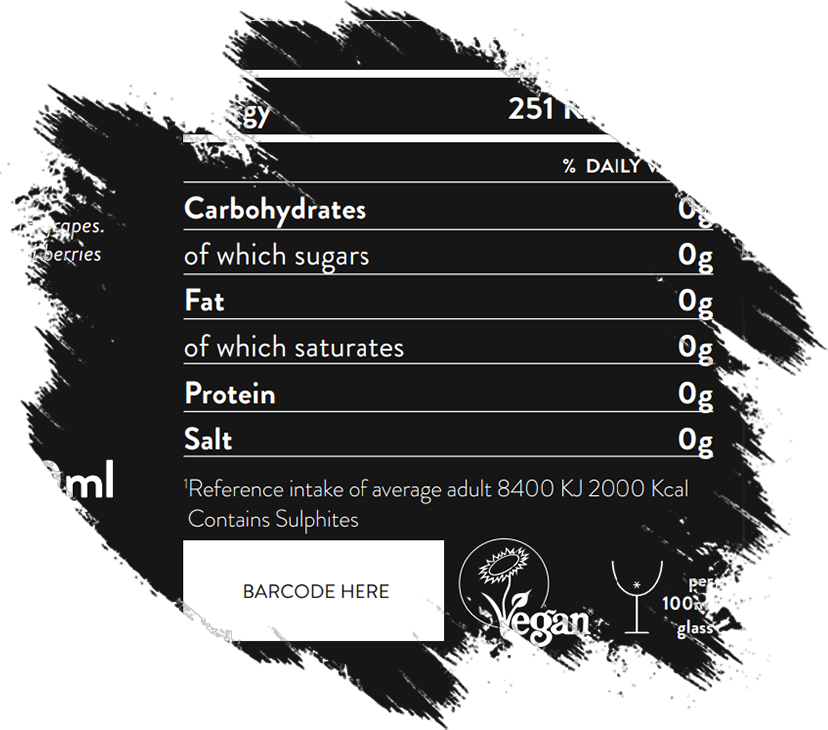 Sugar Free Wine Zero Carbs Registered with the Vegan Society.